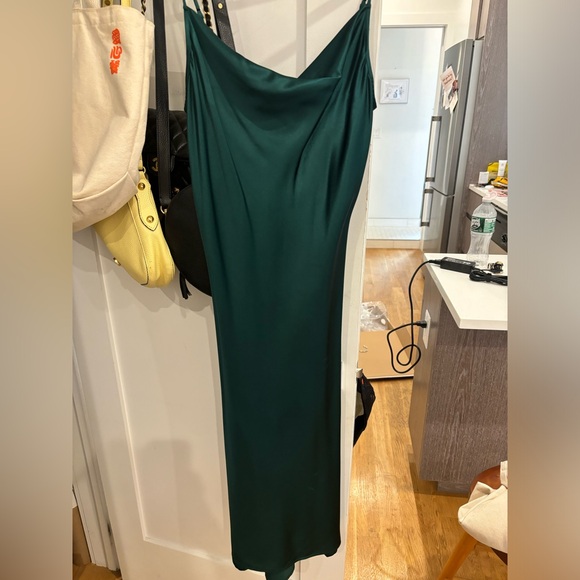 NWT Fleur du Mal Cowl Neck Slip Dress Evergreen Size S - Picture 3 of 5